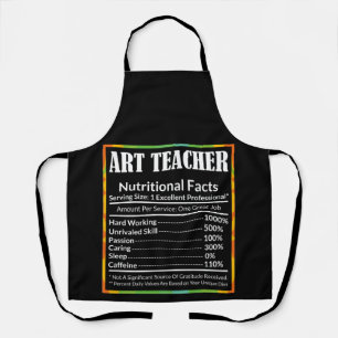 Art Teacher Facts Funny Artist Artistic Lover Grap Apron