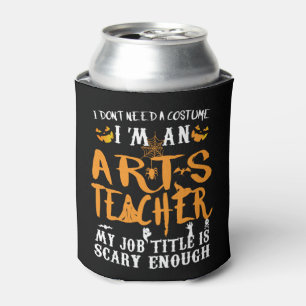 Art Teacher Halloween Funny Costume Can Cooler