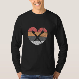 Art Teacher Heart Paint Brush Artist Painter Retro T-Shirt