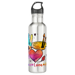 Art Teacher Peace Love Art For Artists And Painter 710 Ml Water Bottle