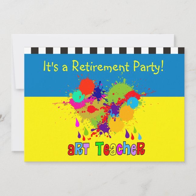 Art Teacher Retirement Party Invitations (Front)