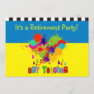 Art Teacher Retirement Party Invitations