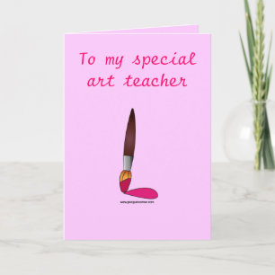 Art Teacher Thank You with Paintbrush