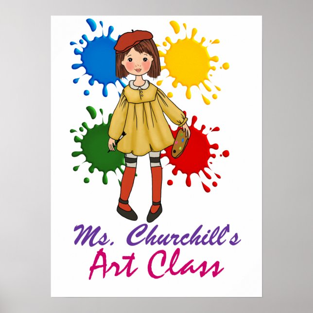 Art Teacher's Classroom Welcome - SRF Poster (Front)