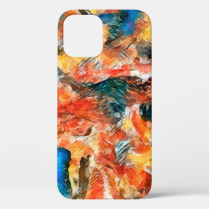 Art texture. Pictorial artwork. Creative modern wa iPhone 12 Case