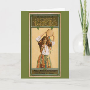 Art théâtral vintage sur les cartes de voeux