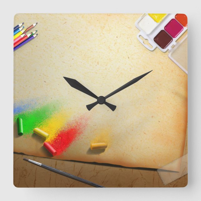 Art Themed Artistic Painters Wall Clock (Front)