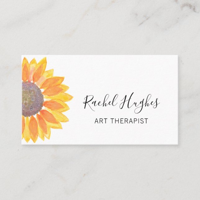 Art Therapist Carte de visite de tournesol (Devant)