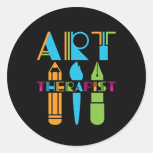 Art Therapist Therapy Classic Round Sticker