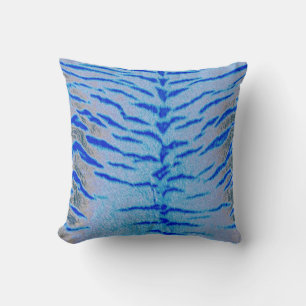 Art tiger fur throw pillow