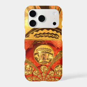 Art traditionnel africain rouge doré