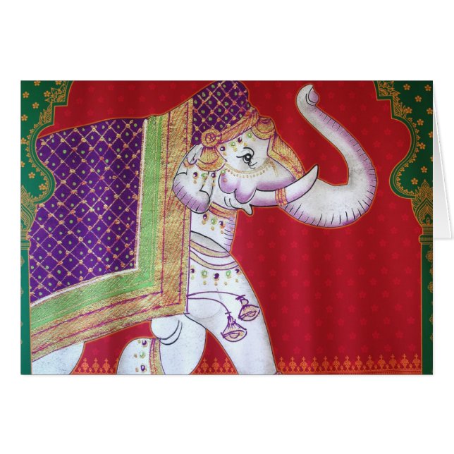 Art traditionnel d'éléphant d'Asie (Devant horizontal)