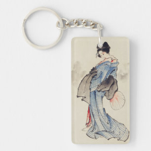 Art traditionnel japonais de geisha en kimono