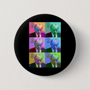 Art Trump Mugshot 2 Inch Round Button
