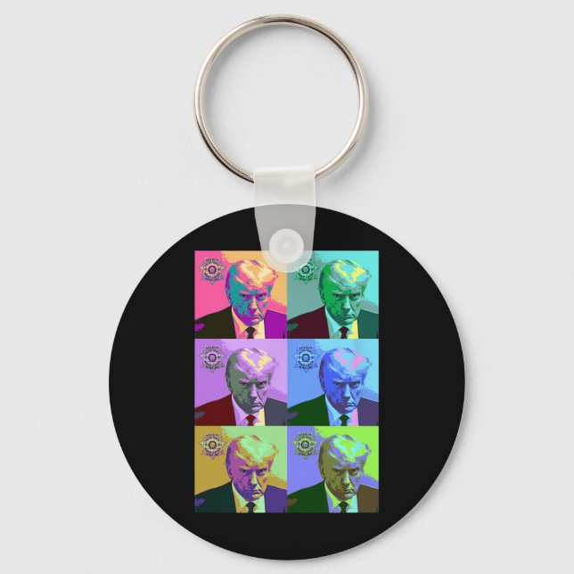 Art Trump Mugshot  Keychain (Front)