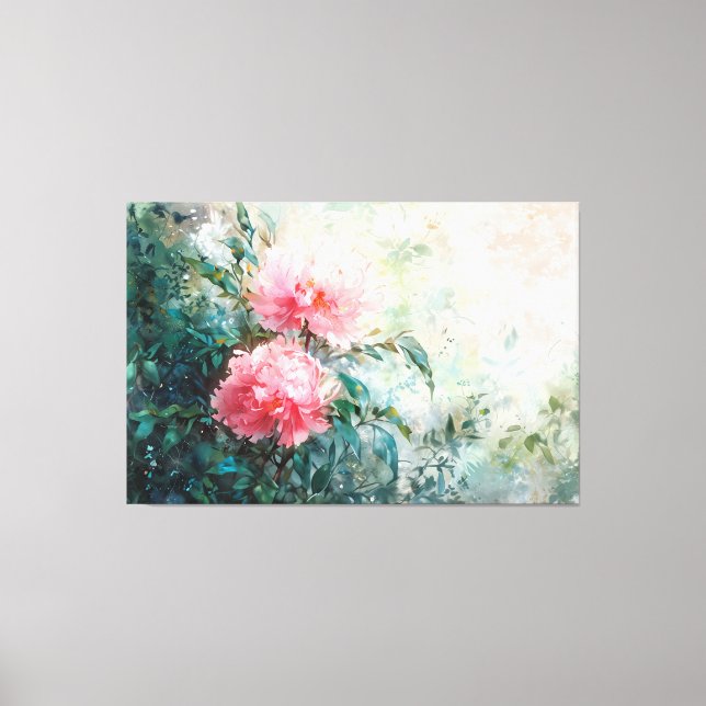 *~*  Art TV2 2 PINK PEONY Stretched Canvas Print (Front)