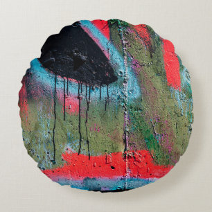 Art under ground. Beautiful street art graffiti st Round Pillow
