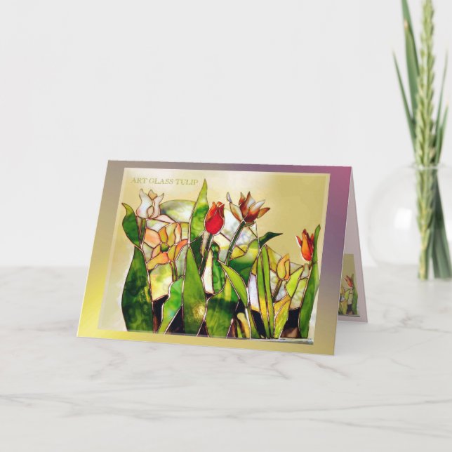 Art Verre Tulip Gratuit Carte moderne (Devant)