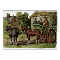 Art vintage - chariot hippomobile de charbon,