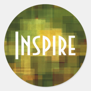 art vintage colourful abstract geometric 2 classic round sticker