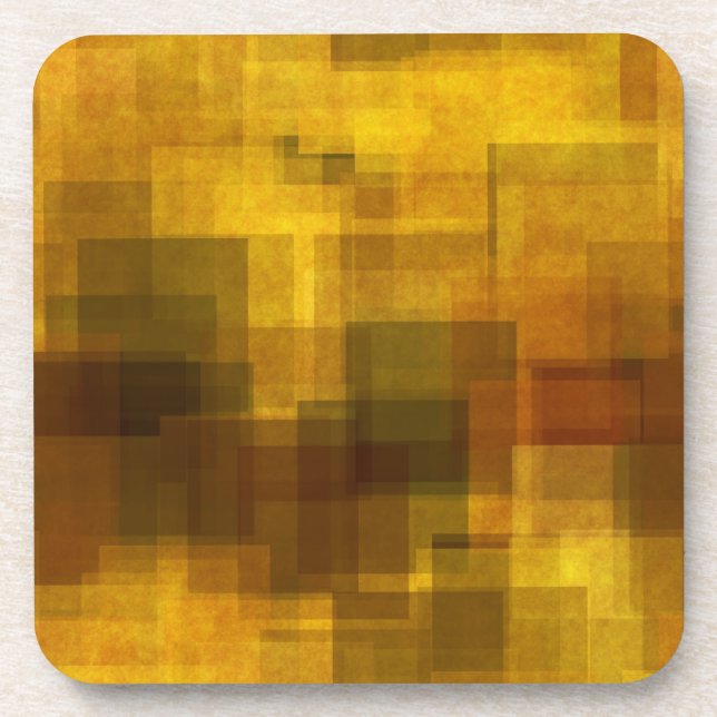 art vintage colourful abstract geometric coaster (Front)