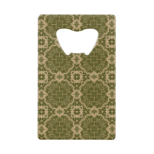 Art vintage damask pattern credit card bottle opener
