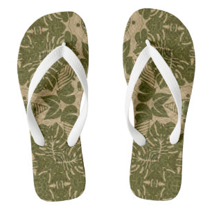 Art vintage damask pattern flip flops