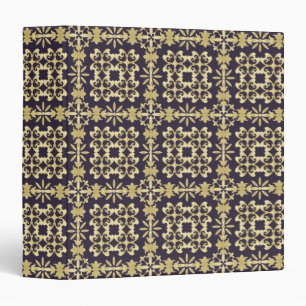 Art vintage damask pattern, golden binder