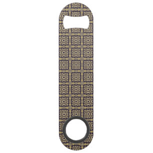 Art vintage damask pattern, golden speed bottle opener