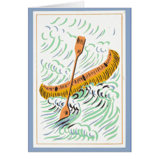 Art vintage de canoë