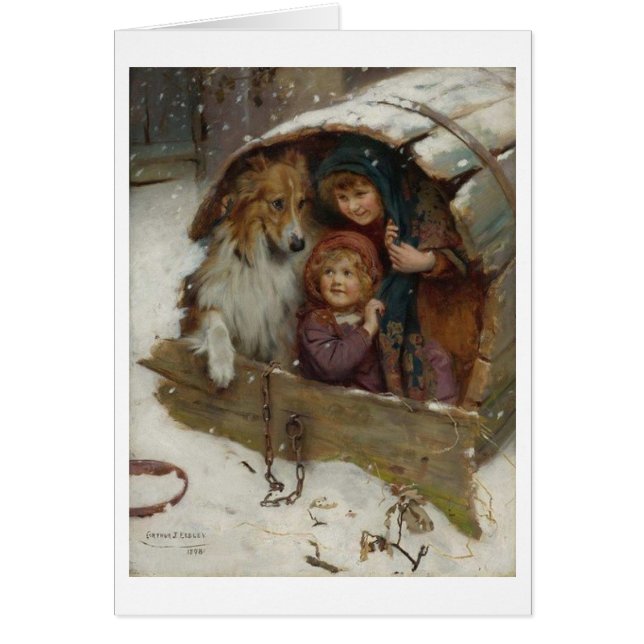 Art vintage - enfants et abri de chien de la (Devant)