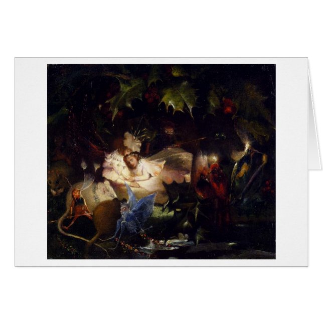 Art vintage - fée de sommeil, (Devant horizontal)