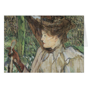 Art vintage, Femme avec gants par Toulouse Lautrec