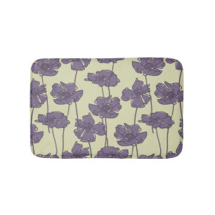 Art vintage floral pattern background bath mat