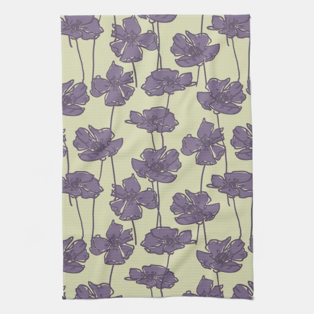 Art vintage floral pattern background kitchen towel (Vertical)
