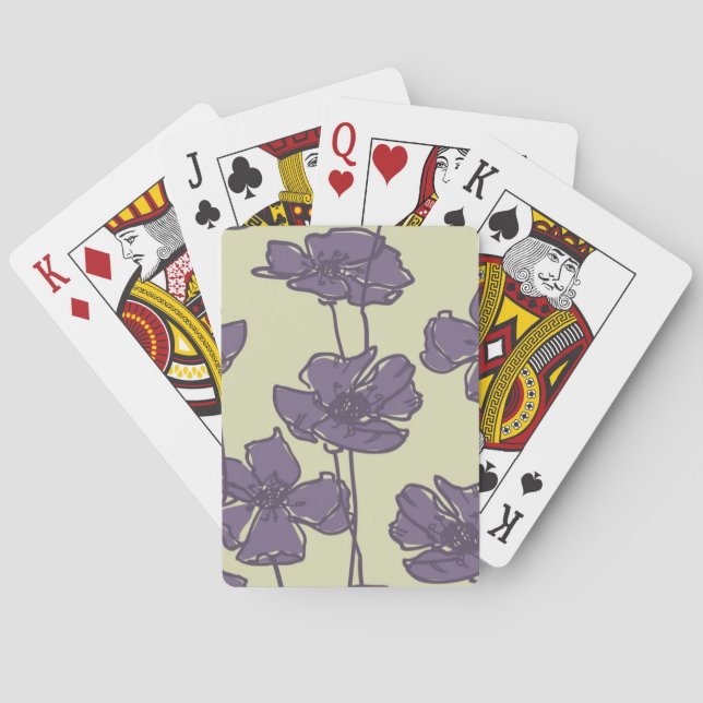 Art vintage floral pattern background playing cards (Back)