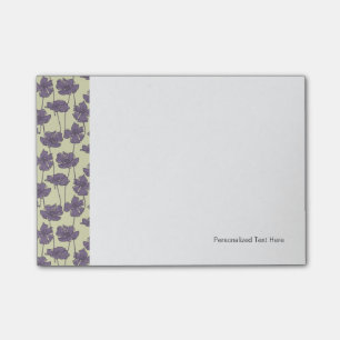 Art vintage floral pattern background post-it notes