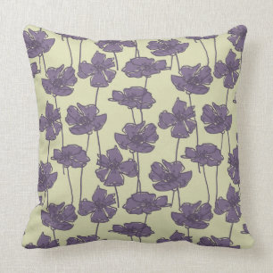 Art vintage floral pattern background throw pillow