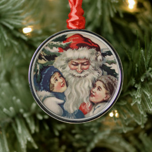 Art Vintage Père Noël Ornement de Noël