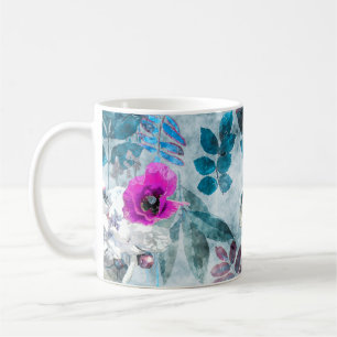 art vintage watercolor colourful floral seamless p coffee mug