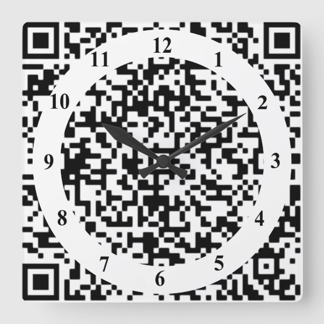 Art Wall Clock with QR Code - Modern (Front)