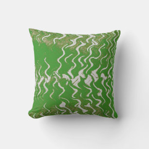 Art waves modern throw pillow