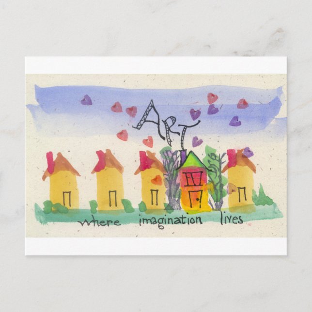 Art Where Imagination Lives Postcard (Front)