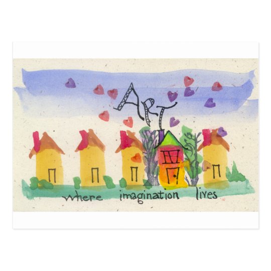 Art Where Imagination Lives Postcard