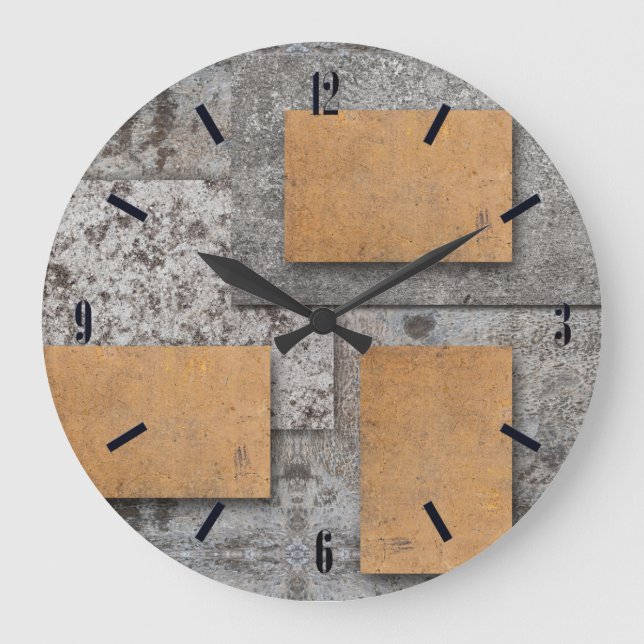 Art with Concrete, abstract wall clock (Front)