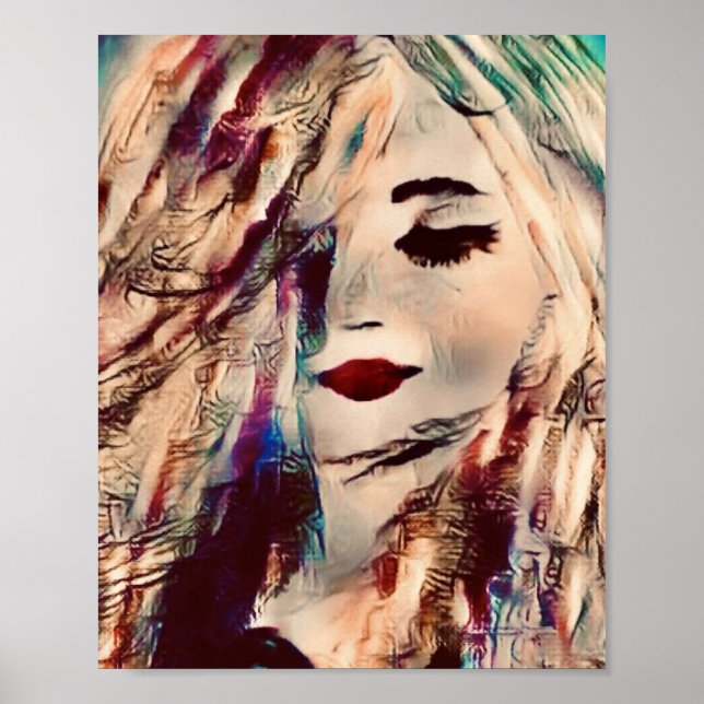 Art Woman Mermaid Painting Wall decor Print (Front)