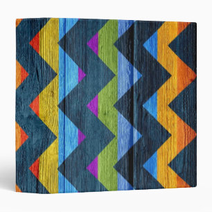 Art Wood Modern Chevron #3 Binder