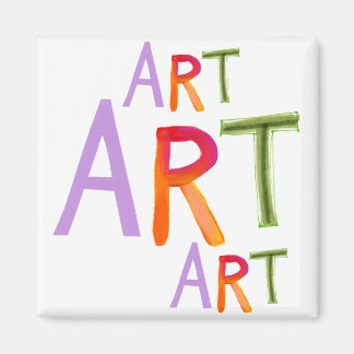 Art word fun colourful - for artists & works of ar magnet