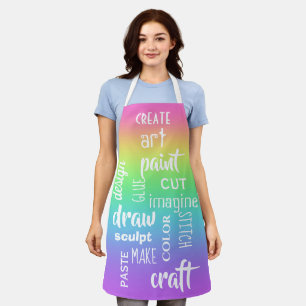 Art Words Rainbow Gradient Apron
