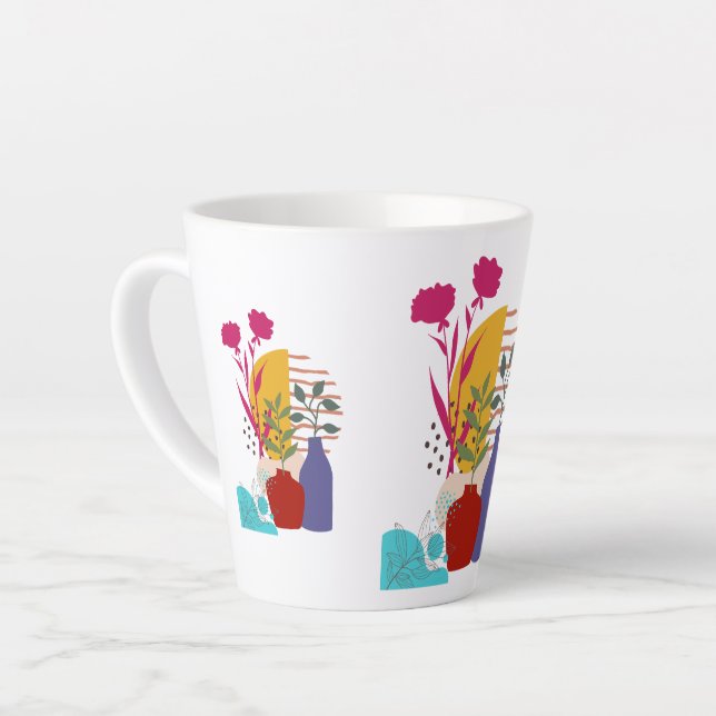 Art Work Design Latte Mug (Left Angle)